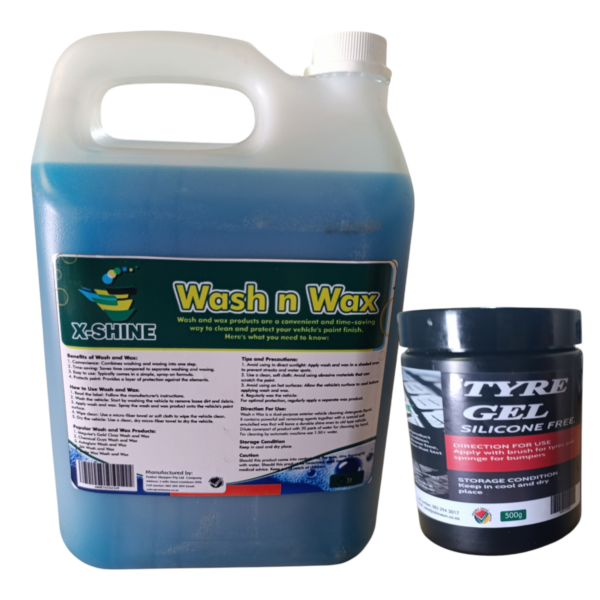 Carwash combo 1 (Wash n Wax 5L + Tyre 500g)